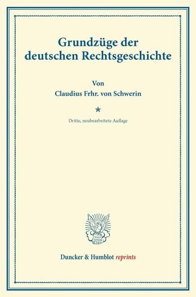 Produktbild: Grundz&uuml;ge der deutschen Rechtsgeschichte.