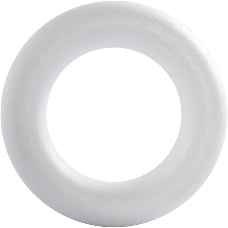 Produktbild: Creativ Company Ring, Gr&ouml;&szlig;e 21,5 cm, Dicke 45 mm, Wei&szlig;, 1 Stk