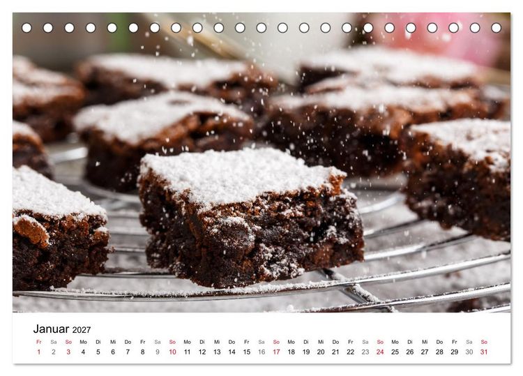Produktbild: Kuchen, Kekse und Geb&auml;ck - s&uuml;&szlig; und lecker durch das Jahr (Tischkalender 2027 DIN A5 quer), CALVENDO Monatskalender