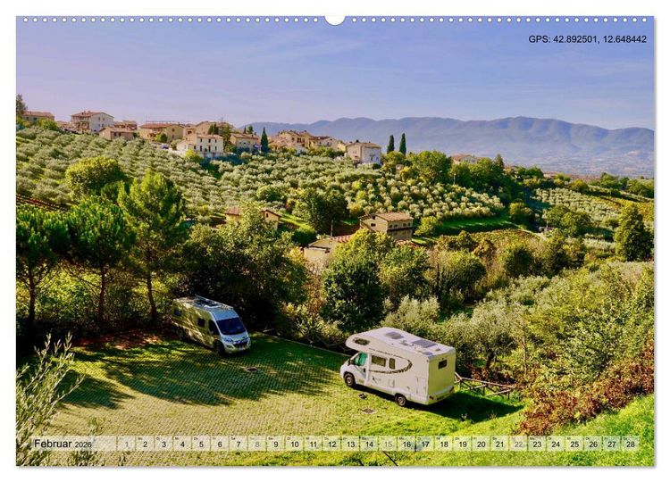 Produktbild: Mit dem Wohnmobil durch Italien (hochwertiger Premium Wandkalender 2026 DIN A2 quer), Kunstdruck in Hochglanz