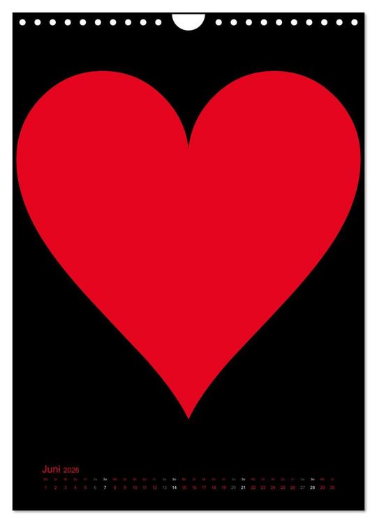 Produktbild: Foto- und Bastelkalender &bdquo;LIEBE&ldquo; in der Farbe Schwarz (Wandkalender 2026 DIN A4 hoch), CALVENDO Monatskalender