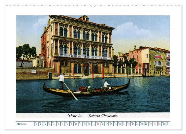 Produktbild: Erinnerungen an das alte Venedig: Historische Stiche von der Lagunenstadt (hochwertiger Premium Wandkalender 2026 DIN A2 quer), Kunstdruck in Hochglanz