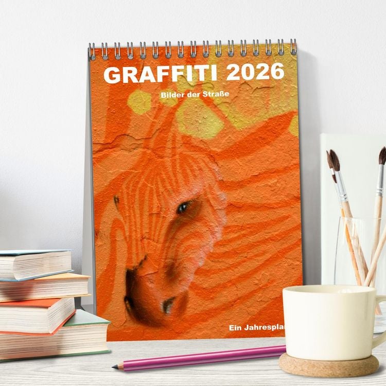 Produktbild: GRAFFITI 2026 / Planer (Tischkalender 2026 DIN A5 hoch), CALVENDO Monatskalender