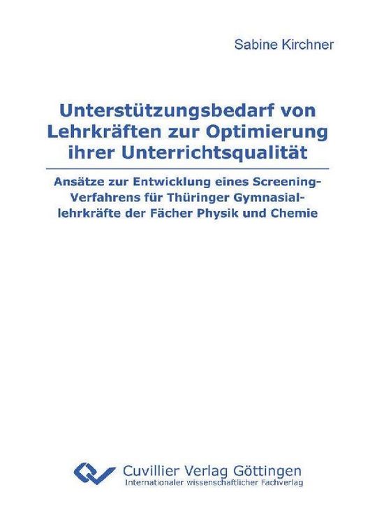 Produktbild: Unterst&uuml;tzungsbedarf von Lehrkr&auml;ften zur Optimierung ihrer Unterrichtsqualit&auml;t