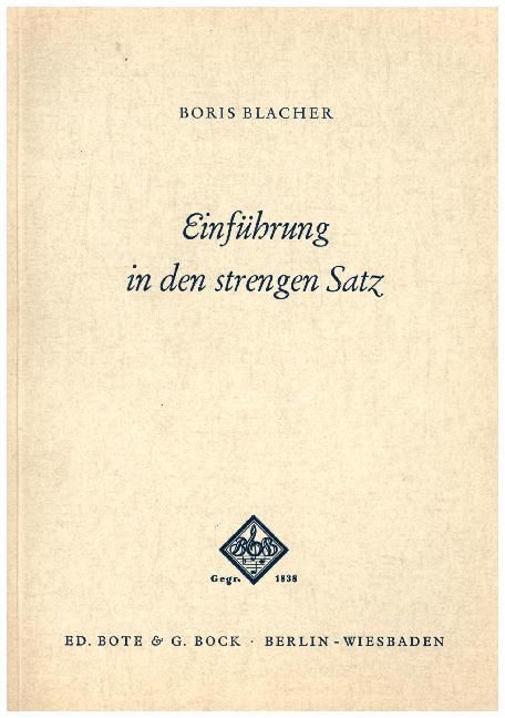 Produktbild: Einf&uuml;hrung in den strengen Satz