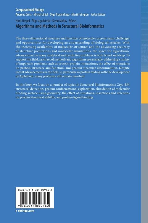 Produktbild: Algorithms and Methods in Structural Bioinformatics