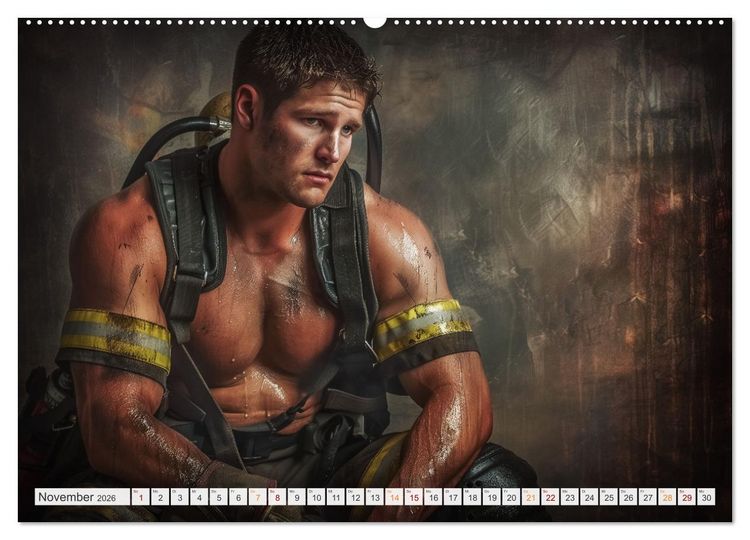 Produktbild: Feuerwehrm&auml;nner (hochwertiger Premium Wandkalender 2026 DIN A2 quer), Kunstdruck in Hochglanz