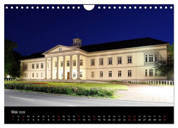 Produktbild: Oldenburg bei Nacht (Wandkalender 2026 DIN A4 quer), CALVENDO Monatskalender