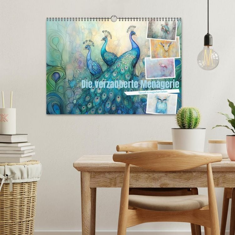 Produktbild: Die verzauberte Menagerie (Wandkalender 2026 DIN A3 quer), CALVENDO Monatskalender
