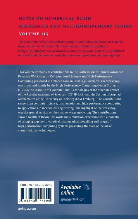 Produktbild: Computational Science and High Performance Computing IV