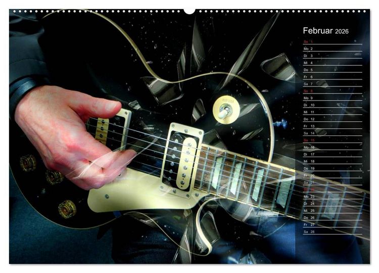 Produktbild: Rockgitarren Power (Wandkalender 2026 DIN A2 quer), CALVENDO Monatskalender