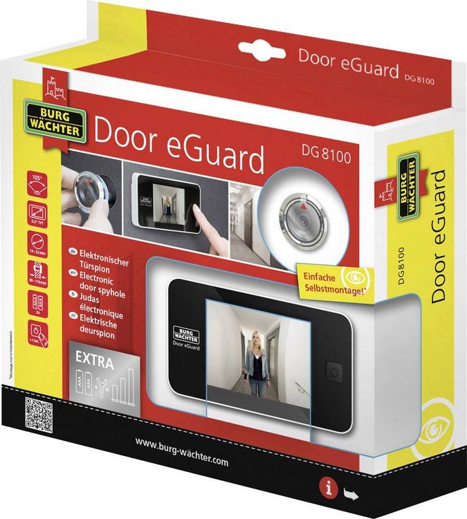 Produktbild: Burg W&auml;chter Door eGuard DG 8100 DG 8100 Digitaler T&uuml;rspion mit TFT-Display 81.3cm 3.2 Zoll