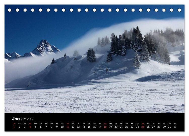 Produktbild: DIE ALPEN - Schroffe Gipfel und stille Seen (Tischkalender 2026 DIN A5 quer), CALVENDO Monatskalender