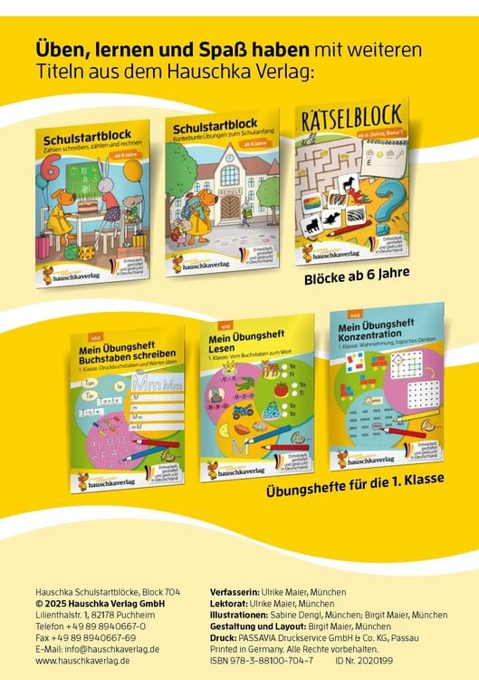 Produktbild: Schulstart-Block ab 6 Jahre &ndash; Buchstaben schreiben lernen