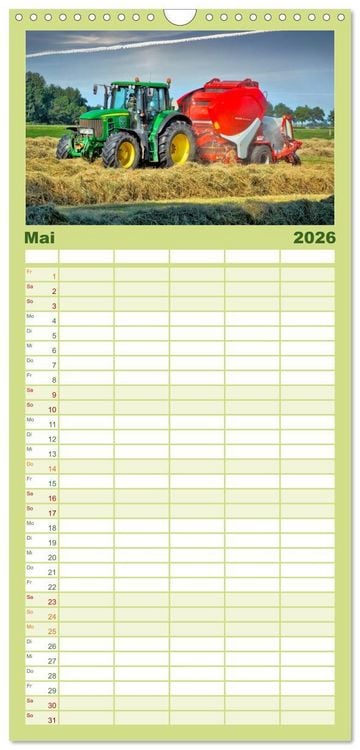 Produktbild: Familienplaner 2026 - Landwirtschaft - die Zukunft ist digital mit 5 Spalten (Wandkalender, 21 x 45 cm) CALVENDO