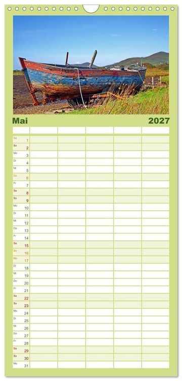 Produktbild: Familienplaner 2027 - Skellig Coast - Irlands sch&ouml;nste K&uuml;ste mit 5 Spalten (Wandkalender, 21 x 45 cm) CALVENDO