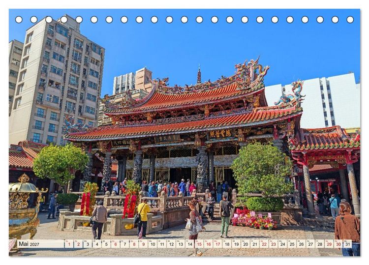 Produktbild: Taipeh &ndash; Tradition trifft Moderne (Tischkalender 2027 DIN A5 quer), CALVENDO Monatskalender