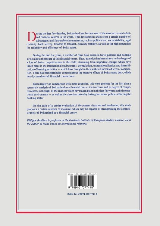 Produktbild: Switzerland as a Financial Centre