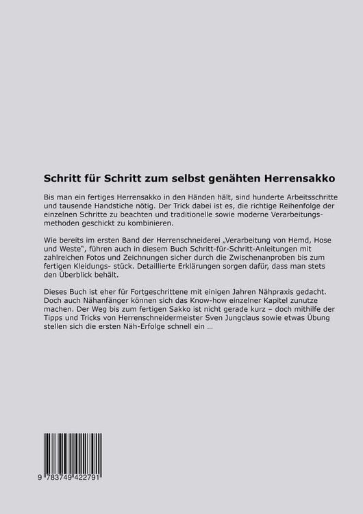 Produktbild: Handbuch der Herrenschneiderei, Band 2 - Die Verarbeitung des Sakkos