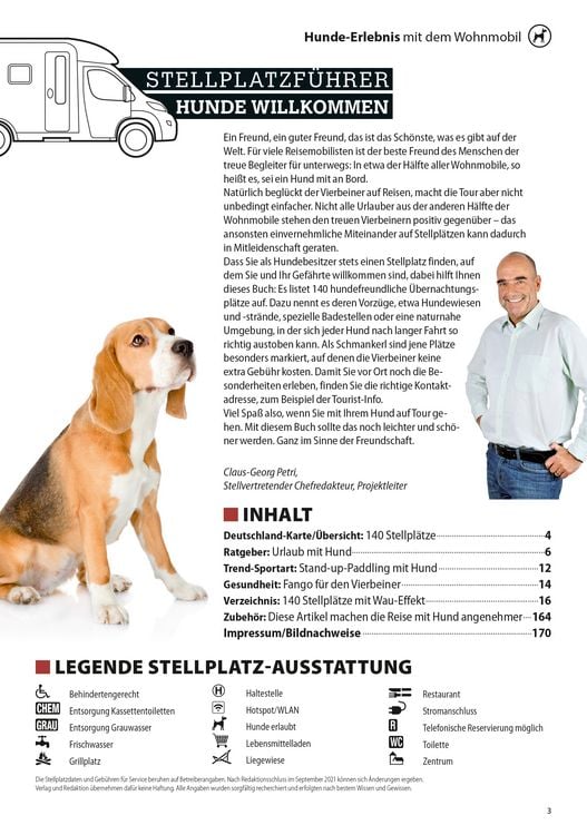 Produktbild: Stellplatzf&uuml;hrer Hunde Willkommen