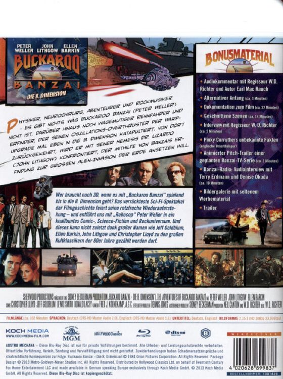 Produktbild: Buckaroo Banzai - Die 8. Dimension