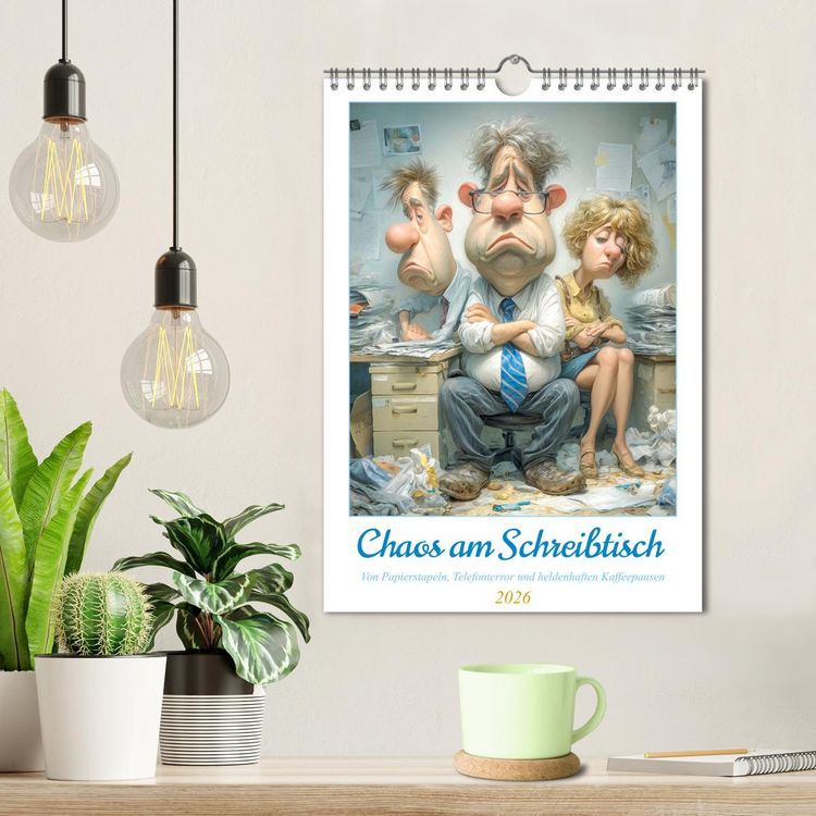 Produktbild: Chaos am Schreibtisch (Wandkalender 2026 DIN A4 hoch), CALVENDO Monatskalender