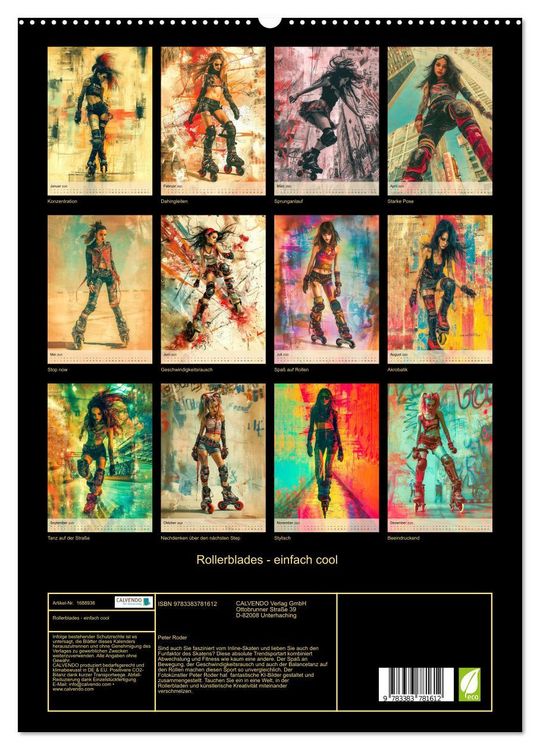 Produktbild: Rollerblades - einfach cool (hochwertiger Premium Wandkalender 2025 DIN A2 hoch), Kunstdruck in Hochglanz