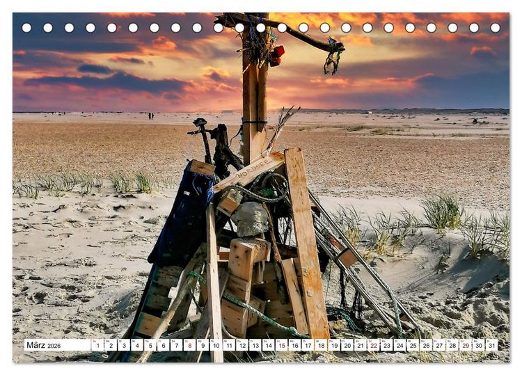 Produktbild: Strandgut Szenen (Tischkalender 2026 DIN A5 quer), CALVENDO Monatskalender