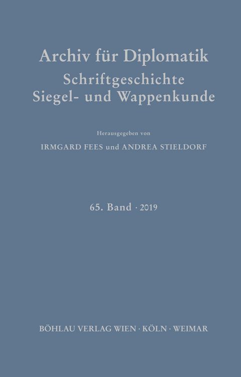 Produktbild: Archiv f&uuml;r Diplomatik, Schriftgeschichte, Siegel- und Wappenkunde