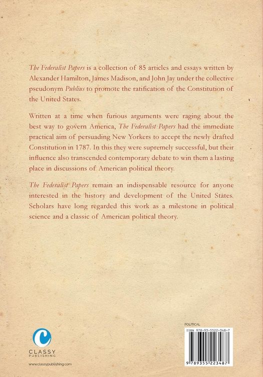 Produktbild: The Federalist Papers