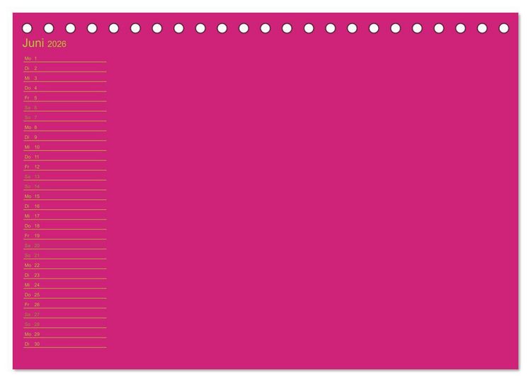 Produktbild: Bastel-Geburtstagskalender pink / Geburtstagskalender (Tischkalender 2026 DIN A5 quer), CALVENDO Monatskalender