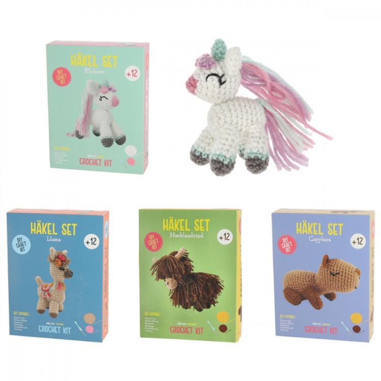 Produktbild: Haekel Set DIY, Tiere, gross, 4-fach sortiert
