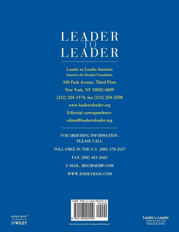 Produktbild: Leader To Leader (ltl) Volume