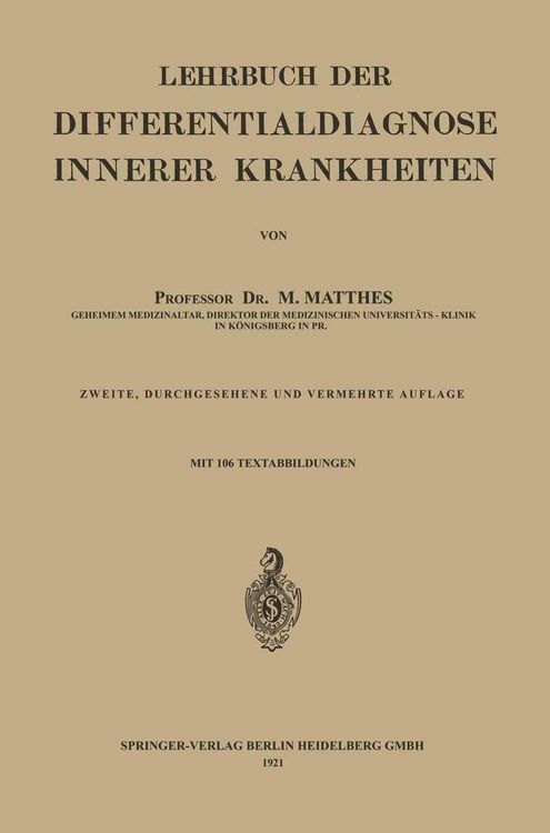Produktbild: Lehrbuch der Differentialdiagnose innerer Krankheiten