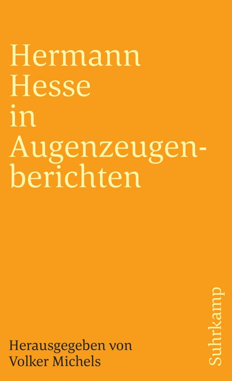 Produktbild: Hermann Hesse in Augenzeugenberichten