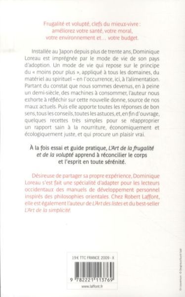 Produktbild: L'art de la frugalit&eacute; et de la volupt&eacute;
