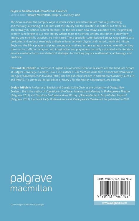 Produktbild: The Palgrave Handbook of Early Modern Literature and Science