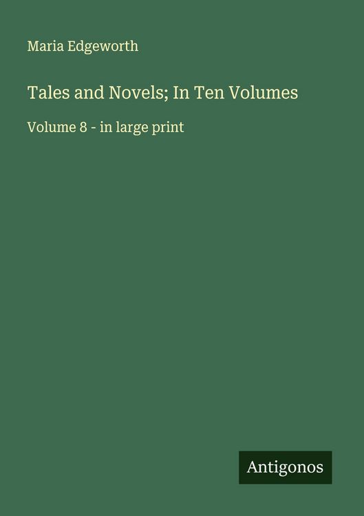 Produktbild: Tales and Novels; In Ten Volumes