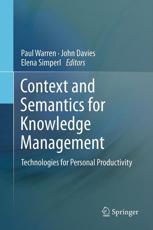 Produktbild: Context and Semantics for Knowledge Management