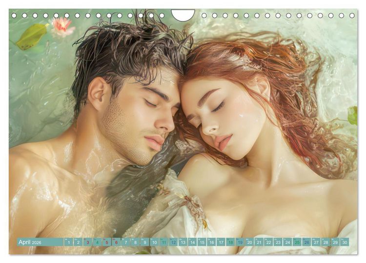 Produktbild: Zarte anmutige Romanzen (Wandkalender 2026 DIN A4 quer), CALVENDO Monatskalender