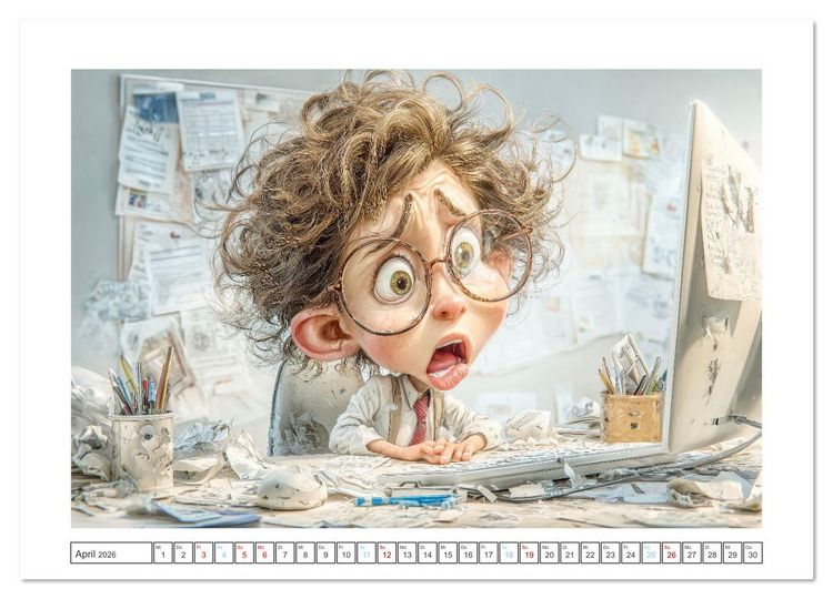 Produktbild: Pause ist, wenn der Drucker druckt (Wandkalender 2026 DIN A4 quer), CALVENDO Monatskalender