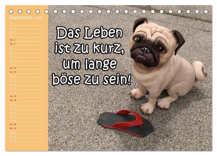 Produktbild: Tierische Toons (Tischkalender 2026 DIN A5 quer), CALVENDO Monatskalender