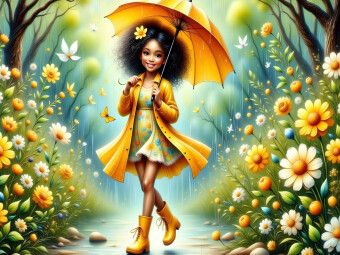 Produktbild: CALVENDO Puzzle Tanz im Fr&uuml;hlingsregen | 1000 Teile Lege-Gr&ouml;&szlig;e 64x48cm Foto-Puzzle f&uuml;r gl&uuml;ckliche Stunden