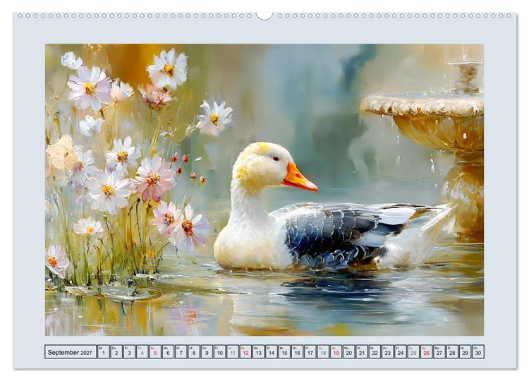 Produktbild: G&auml;nse. Geselliges Schnattern in der Natur (Wandkalender 2027 DIN A2 quer), CALVENDO Monatskalender