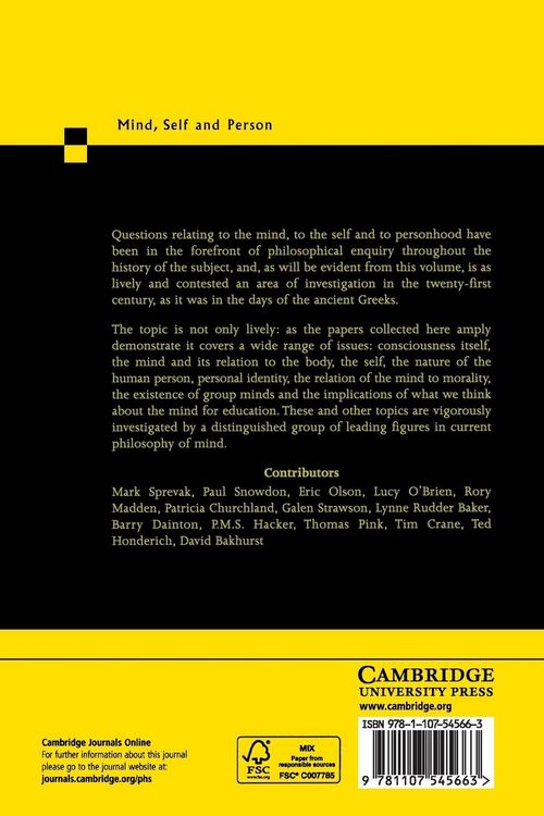 Produktbild: Mind, Self and Person