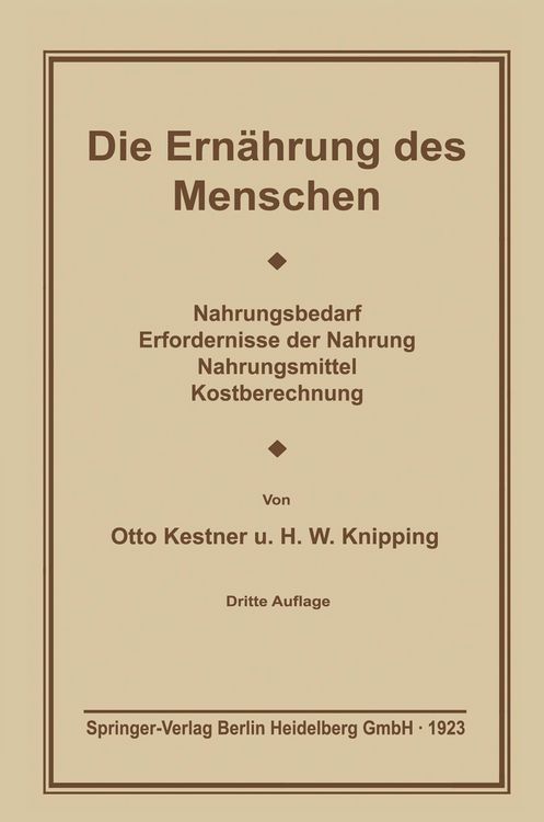 Produktbild: Die Ern&auml;hrung des Menschen