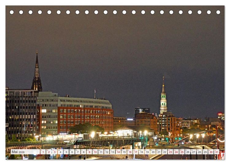 Produktbild: Hamburg mit Hafengeburtstag (Tischkalender 2026 DIN A5 quer), CALVENDO Monatskalender
