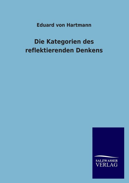 Produktbild: Die Kategorien des reflektierenden Denkens