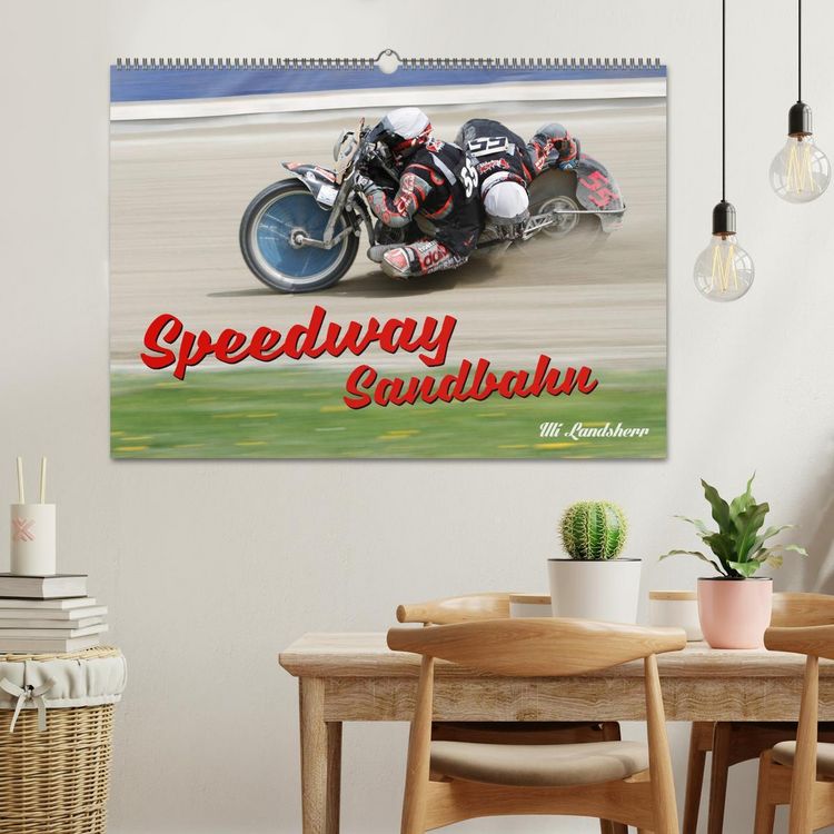 Produktbild: Speedway Sandbahn (Wandkalender 2026 DIN A2 quer), CALVENDO Monatskalender