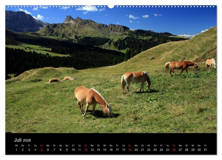 Produktbild: Alpe di Siusi - Seiser Alm (hochwertiger Premium Wandkalender 2026 DIN A2 quer), Kunstdruck in Hochglanz